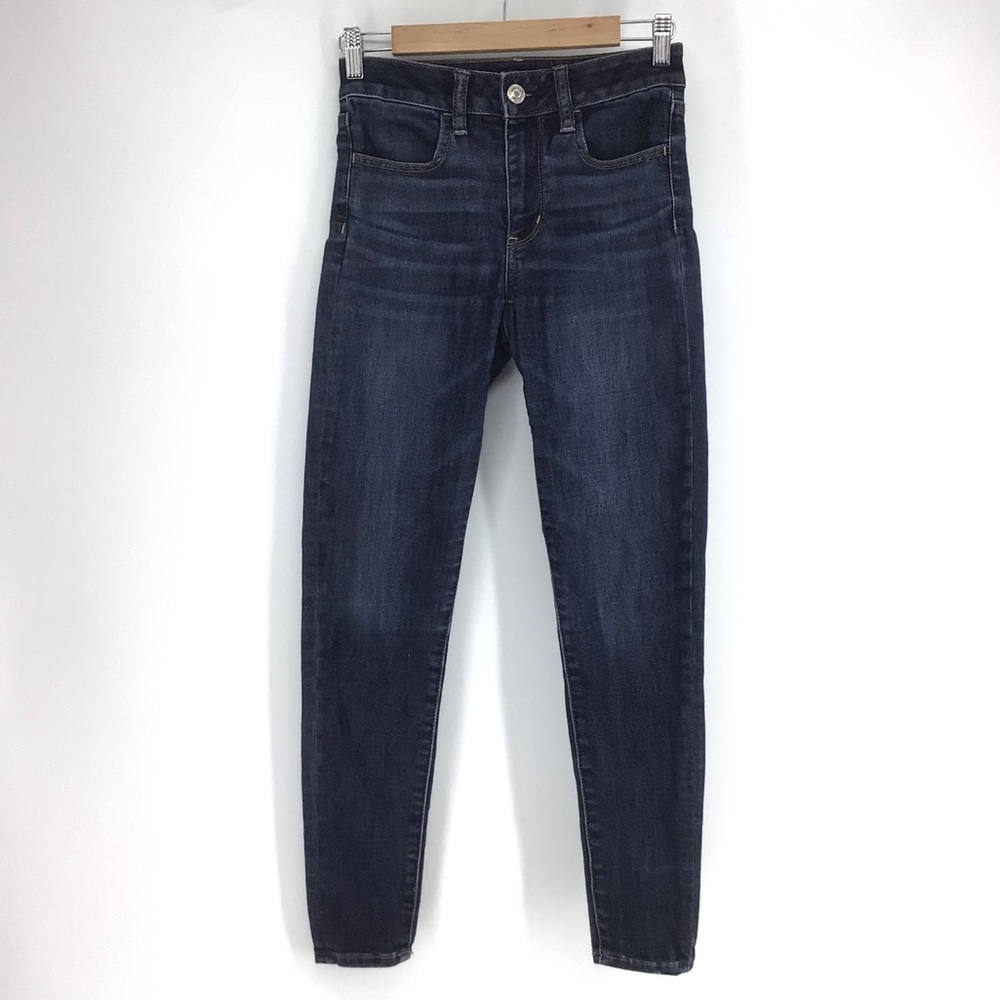 American Eagle Denim Blue High Rise Jeggings